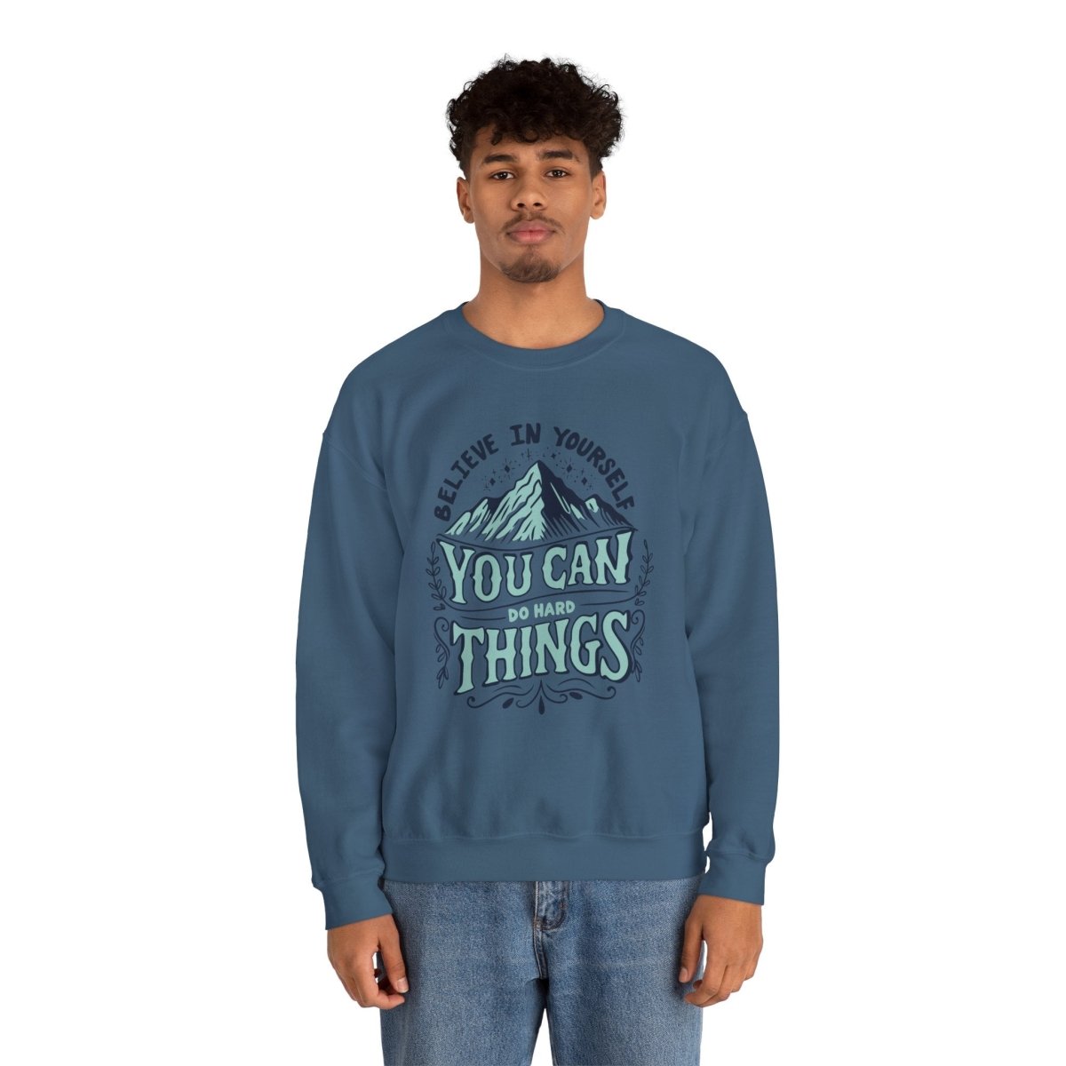 You Can Do Hard Things Blue Sweatshirt