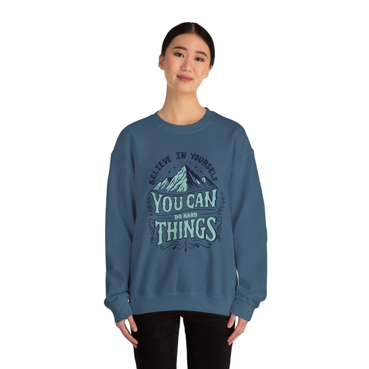 You Can Do Hard Things Blue Sweatshirt